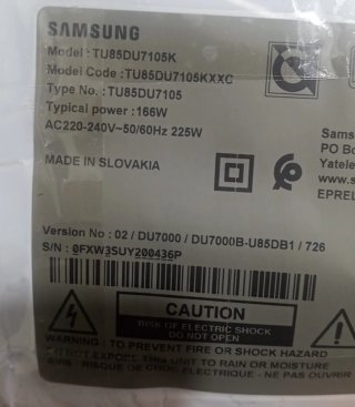 Placa Base Samsung BN41-03231A TU85DU7105K V02