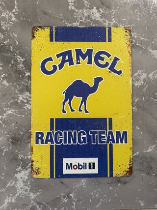 Chapa placa metalica Camel Racing Team Mobil 1