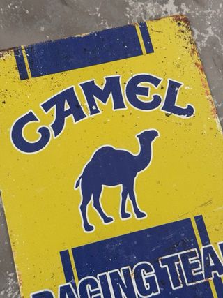 Chapa placa metalica Camel Racing Team Mobil 1