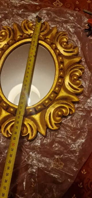 Espejo Ovalado Dorado