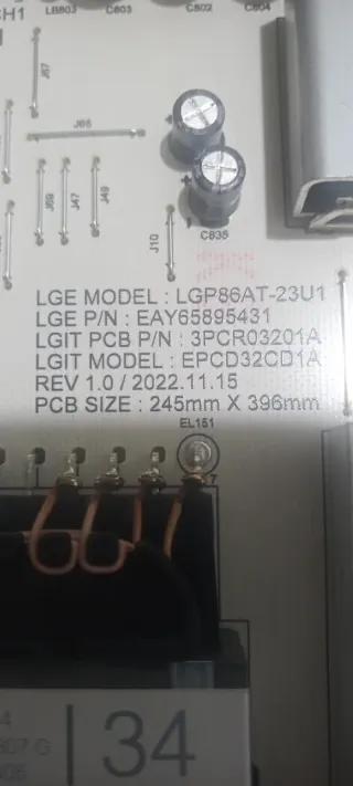 LG LGP86AT-23U1 EAY65895431 LG  86 UR78006LB