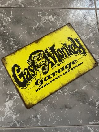 Placa Metálica Gas Monkey Garage