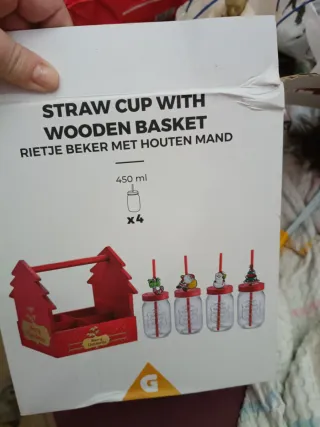 Set Vasos Navidad con Bandeja