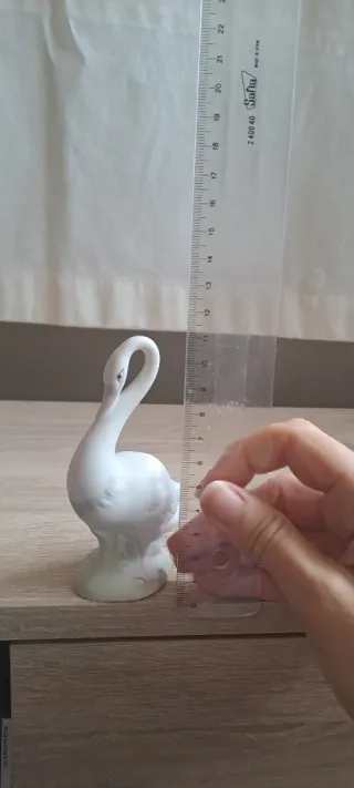 Figura Cisne Porcelana Blanca
