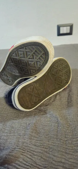 Scarpe bambino blu alte velcro n.32