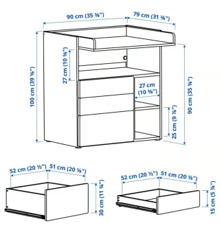 Cambiador bebé convertible rosa