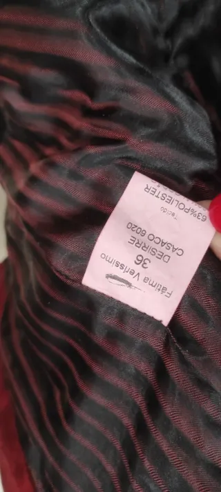 Chaqueta Fatima Verissimo Roja Talla S