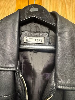 Cazadora de piel WELLFORD negra