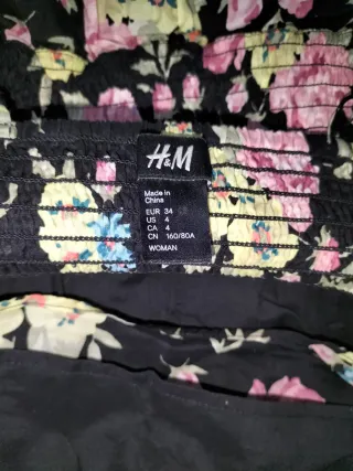 Vestido H&M Volantes Estampado Floral