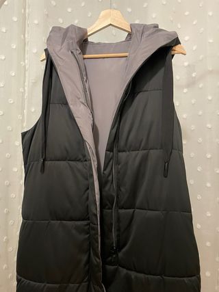 Chaleco largo acolchado reversible