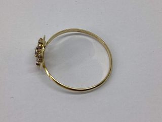anillo oro 18k con circonita