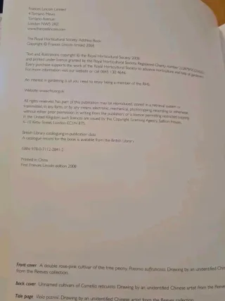 Address Book, The Royal Horticultural Society