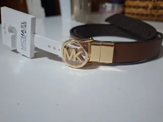 Cinturón Michael Kors Mujer Marrón y Blanco
