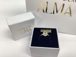 anillo oro 18k con piedra con circonita