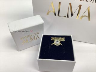 anillo oro 18k con piedra con circonita