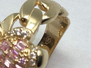 anillo oro 18k con piedra con circonita