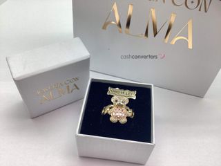 anillo oro 18k con piedra con circonita