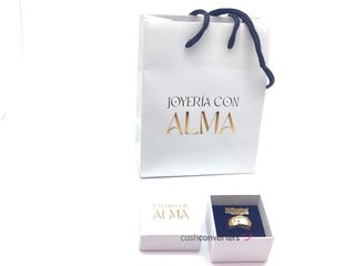 anillo oro 18k con circonita