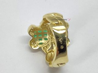 anillo oro 18k con piedra con circonita