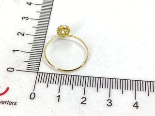 anillo oro 18k con piedra con circonita