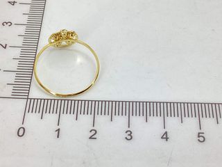 anillo oro 18k con circonita