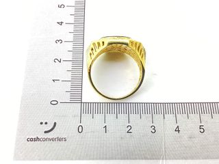 sello oro 18k con piedra con onix