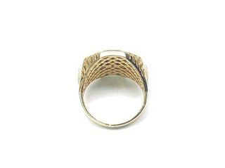 sello oro 18k con piedra con onix t. 22 (19,74 mm)