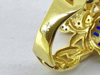 anillo oro 18k con piedra con circonita