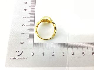 anillo oro 18k con piedra con circonita