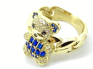 anillo oro 18k con piedra con circonita