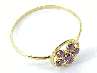 anillo oro 18k con circonita