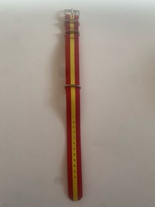 Cinturino NATO Nylon 18mm strisce Rosso Giallo