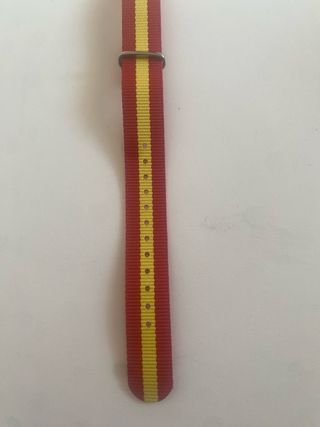 Cinturino NATO Nylon 18mm strisce Rosso Giallo