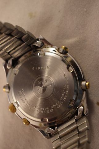 Reloj Seiko acero cronografo, calendario, sumergib