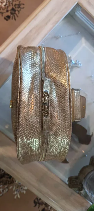 BeautyKey Borsa Colore Oro Effetto Pitone