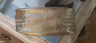 BeautyKey Borsa Colore Oro Effetto Pitone