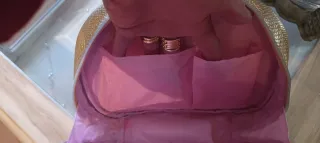 BeautyKey Borsa Colore Oro Effetto Pitone