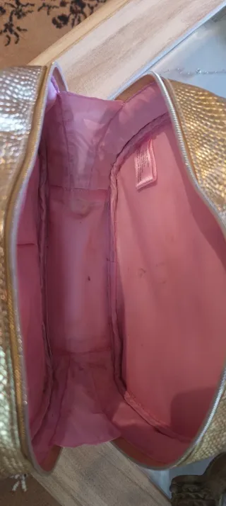 BeautyKey Borsa Colore Oro Effetto Pitone