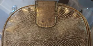 BeautyKey Borsa Colore Oro Effetto Pitone