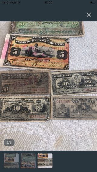 Colección Billetes Cuba El Banco Español