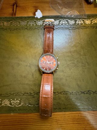 Reloj Rover & Lakes Marrón y Dorado 3 BAR