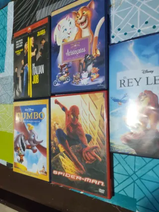 Lote 5 Películas DVD: Spider-Man, Dumbo, Rey León,