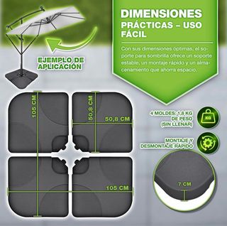 Base para sombrilla exterior