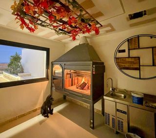 Barbecue da cantiere con campana griglie TT6