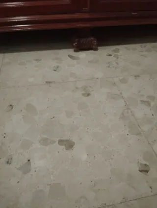 Mueble de salón madera y cristal