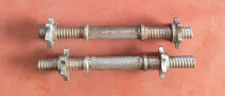 2 Mancuernas Cromadas con Cierres