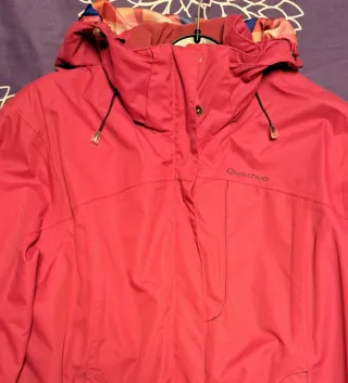 Chaqueta impermeable Quechua rosa
