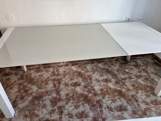 Mesa de salón extensible cristal y metal