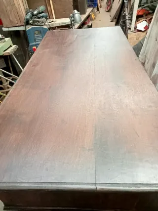 +100 AÑOS CONSOLA ROBLE MACIZO BUEN ESTADO