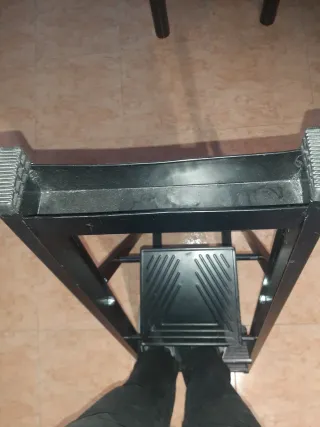 Escalera manual 3 peldaños altura 1,40 con bandeja